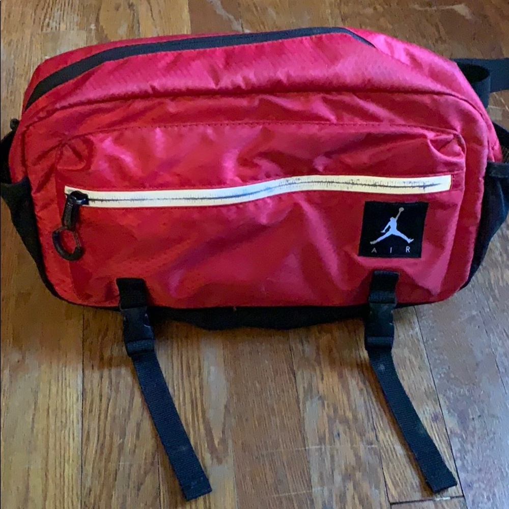 Red Jordan air messenger bag